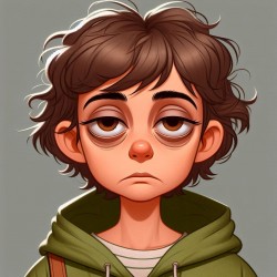 DALL-E Prompt for Tired Cartoon Portraits