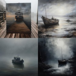 Dark Acrylic Landscape Art