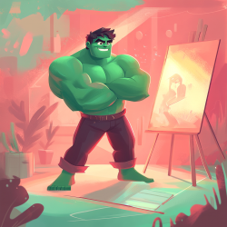 Midjourney Prompt for Cinematic Cartoon Hero Portrait