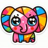 DALL-E Prompt for Cubism Kawaii Japanese Animal Stickers