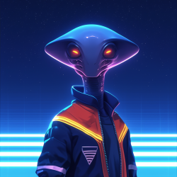 Midjourney Prompt for Neon Laser Game Character