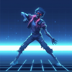 Midjourney Prompt for Neon Laser Game Character