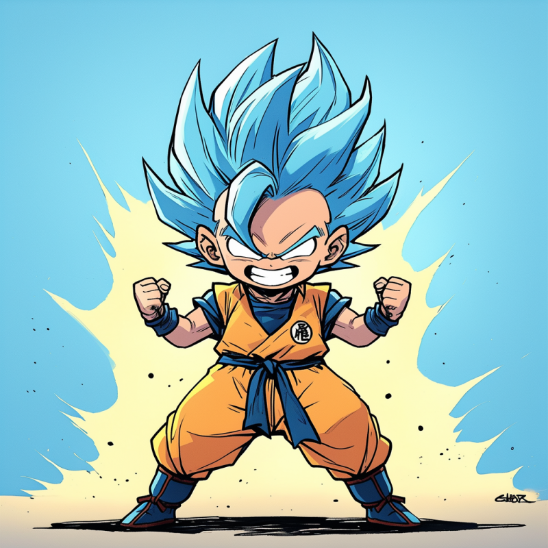 Midjourney Prompt for Chibi Dragon Ball Character