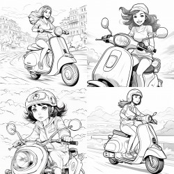 Prompts for Manga Coloring Book