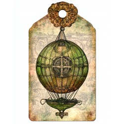 Midjourney Prompt for Victorian Steampunk Junk Journal Tag