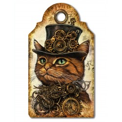 Midjourney Prompt for Steampunk Portrait Junk Journal Tag