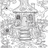 Midjourney Prompt for Homescapes Coloring Pages