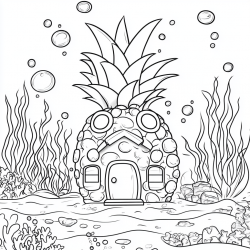 Midjourney Prompt for Homescapes Coloring Pages