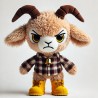 DALL-E Prompt for Stylish Angry Toy Animals