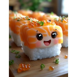 Joyful Kawaii Food 3D Render