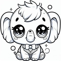 DALL-E Prompt for Chibi Character Coloring Pages