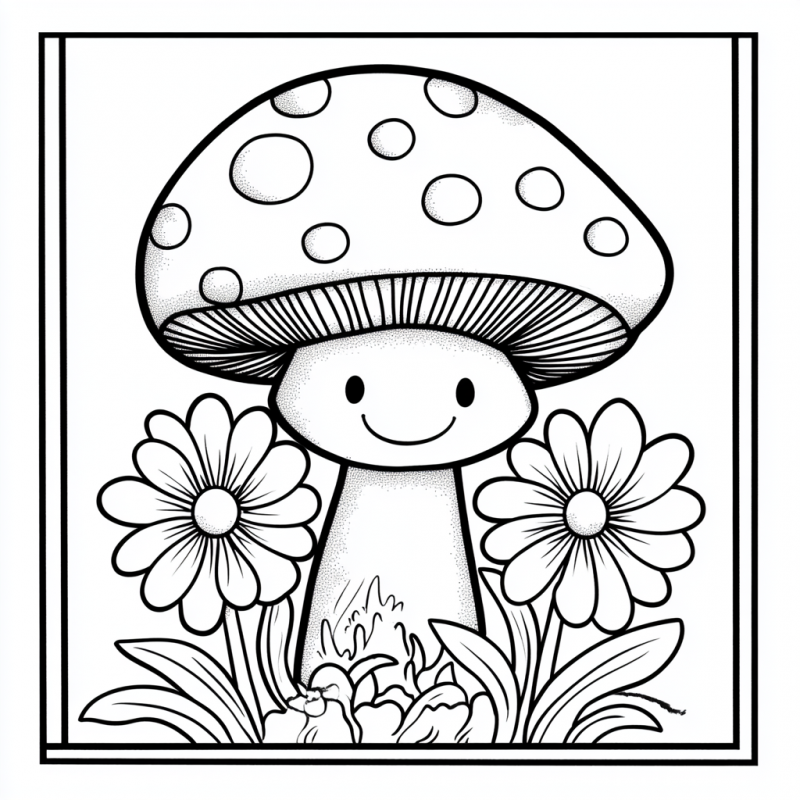 Midjourney Prompt for Fun Fantasy Coloring Pages