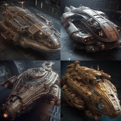 Hyper-Realistic Sci-Fi Spaceship