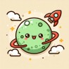 DALL-E Prompt for Whimsy World Planets Icons And Stickers