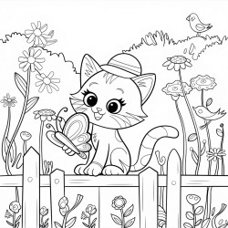 Ideogram Prompt for Whimsical Animal Coloring Pages