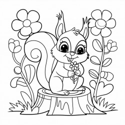 Ideogram Prompt for Whimsical Animal Coloring Pages