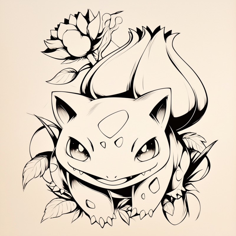 Midjourney Prompt for Designed Pokémon Illustration