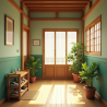 Flux Prompt for Korean Serene Interiors Designs