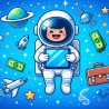 DALL-E Prompt for Space Theme Cartoon Illustrations