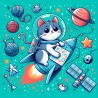 DALL-E Prompt for Space Theme Cartoon Illustrations