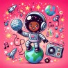 DALL-E Prompt for Space Theme Cartoon Illustrations