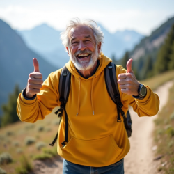 Flux Prompt for Realistic Energetic Older Men Images