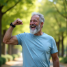 Flux Prompt for Realistic Energetic Older Men Images