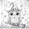 Midjourney Prompt for Halloween Themed Coloring Pages