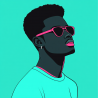 Midjourney Prompt for Dynamic Flat-Style Vector Portrait