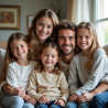 Flux Prompt for Family Portrait Stock Images