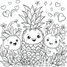 Midjourney Prompt for Kawaii Style Coloring Pages