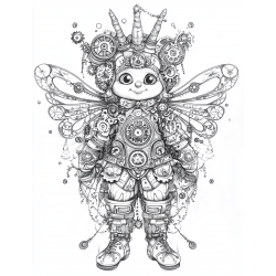 Steampunk Character For Coloring Pages