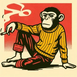 DALL-E Prompt for Vintage Cartoon Monkey Scenes