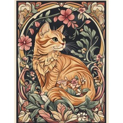 Midjourney Prompt for Art Nouveau Garden Animal Illustration