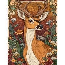 Midjourney Prompt for Art Nouveau Garden Animal Illustration