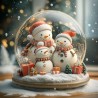 Midjourney Prompt for Christmas Snow Globe Claymation Style