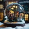 Midjourney Prompt for Christmas Snow Globe Claymation Style