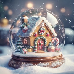 Midjourney Prompt for Christmas Snow Globe Claymation Style