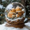 Midjourney Prompt for Christmas Snow Globe Claymation Style