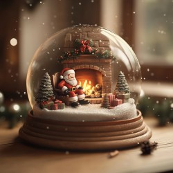 Midjourney Prompt for Christmas Snow Globe Claymation Style