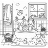 DALL-E Prompt for Super Cute And Cozy Coloring Book Pages