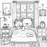 DALL-E Prompt for Super Cute And Cozy Coloring Book Pages