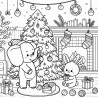 DALL-E Prompt for Super Cute And Cozy Coloring Book Pages