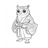 Midjourney Prompt for Ukiyo-e Style Cute Character Coloring Page