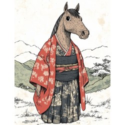 Midjourney Prompt for Ukiyo-e Inspired Cute Character Art