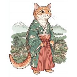 Midjourney Prompt for Ukiyo-e Inspired Cute Character Art