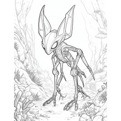 Midjourney Prompt for Geometric Jungle Exploration Coloring Page