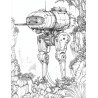 Midjourney Prompt for Geometric Jungle Exploration Coloring Page