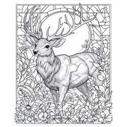 Midjourney Prompt for Art Nouveau Animal Garden Coloring Page