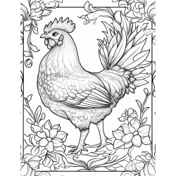 Midjourney Prompt for Art Nouveau Animal Garden Coloring Page